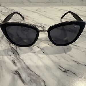 Quay Australia Sunglasses My Girl Black Frame Gray Cateye Lens Women Cat Eye 126